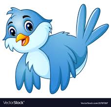 Birds Flying In The Sky Cartoon Blue Bird Flying In The Sky Vector Image On Vectorstock Birds Flying Blue Bird Picture Mix