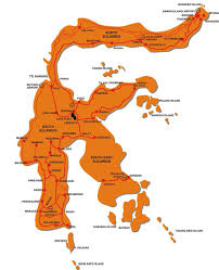 Travel Map Of Sulawesi Pulau Indonesia Liburan