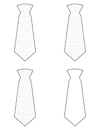 free printable tie shaped writing templates