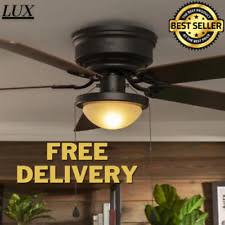 Whether you're looking for ceiling fans with lights or without, we have just the fan for you. Harbor Breeze Armitage 41690 52in 5 Blade Led Indoor Flush Mount Ceiling Fan Bronze For Sale Online Ebay