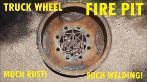 18 wheeler truck rim fire pit. How To Make A Fire Pit From A Rusty Old Truck Wheel With A 100 Ebay Stick Welder Youtube