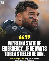 Cameron Heyward with a message for Aaron Rodgers. 👀