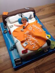 Football Birthday Cake For 18 Year Old Boy Messy Bedroom Teenager Cake 18th Birthday Mudpiecakes Treats Boys 18th Birthday Cake 18th Birthday Cake For Guys Funny Birthday Cakes
