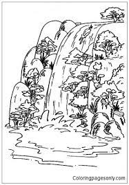 Choose your favorite coloring page and color it in bright colors. Adaberbagai Waterfall Coloring Pages Nature Seasons Coloring Pages Coloring Pages For Kids And Adults