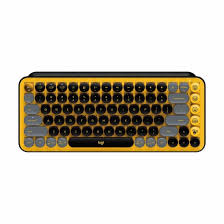 Teclado Logitech POP Keys Mecanico Negro/Amarillo (920-010713)