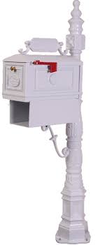 The decorative aluminum post and finial, with a steel cross arm, features a unique and stylish design that will enhance the curb appeal of any property. Diy Materials Cast Aluminum Mailbox W Paper Box Verde Better Box Home Furniture Diy