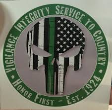 Another popular design is the red and blue punisher logo. Thin Green Line Punisher Skull Flag Sticker Decal Free Shipping 3 99 Picclick