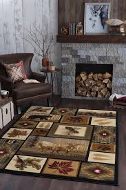 Check spelling or type a new query. Northern Wildlife Novelty Pattern Lodge Area Rug Rustic Outdoor Rugs By Tayse Rugs Houzz