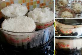 Ini cara untuk masak nasi dalam kuantiti sikit contohnya untuk 2. Kukus Nasi Dalam Mangkuk Supaya Tidak Bazir