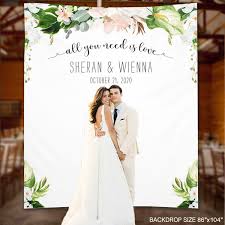Wedding Backdrop Botanical Greenery Wedding Banner Event Etsy Event Photo Booth Wedding Backdrop Wedding Banner