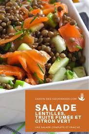 Salade Lentilles Truite Fumee Et Citron Vert Salade De Lentilles Salade Truite Fumee