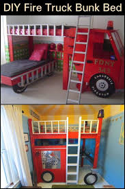 By building a bunk bed like this fire truck, you can significantly cut down the cost. Facebook