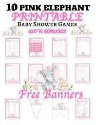 Free baby boy shower printables: Free Printable Elephant Baby Shower Games Novocom Top