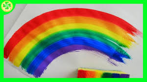 Tęcza malowana gąbką / Rainbow Sponge Painting - YouTube