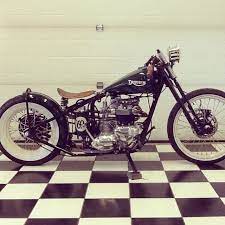 White Rims Triumph Bobber Triumph Motorbikes Bobber Bikes