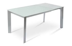 Glass dining table is just like any other dining table except that its table top is made of glass and its support is either metal, woods, ceramics and. Milano Is An Extendable Dining Table With A White Frosted Glass That Sits On A White S Glass Dining Table Mid Century Modern Dining Set Round Dining Room Table