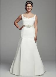 Shop from david's bridal satin bridal gowns available in beautiful styles and fabrics including mermaid and ball gown styles. Satin Trumpet Button Back Plus Size Wedding Dress David S Bridal