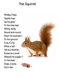 Free Downloadable Poem The Squirrel Kids Poems Poetry For Kids Preschool Poems