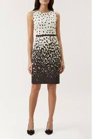 Hobbs Cream Arabella Dress Printed Sheath Dresses Dresses Hobbs London