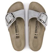 Birkenstock Arizona Big Buckle Rose Gold Madrid Suede Leather Washed Metallic Blue Silver Birkenstock With Images Birkenstock Suede Leather Gold Leather