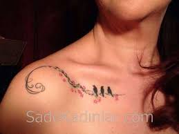Kucuk Dovme Modelleri Tattoo Dalda Kus Figurlu Omuz Dovmeleri Dovme Dovmeli Kadin Kiz Dovmeleri