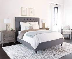 See more ideas about grey upholstered bed, bedroom design, bedroom inspirations. Grey Upholstered Fabric Bed Frame This Stunner Showcases Hand Applied Diamond Tufting With Full Fabri Bedroom Makeover Home Decor Bedroom Traditional Bedroom