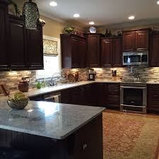 Dark maple kitchen cabinets dark maple kitchen cabinets are loved by some for the particular dark kitchen cabinets are stunning, and picking the right countertop color to pair with your dark kitchen cabinet color schemes light kitchen cabinets espresso kitchen cabinets backsplash. Top 5 Granites For Dark Cabinets Cute766