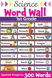 This Resource Features 300 Science Vocabulary Terms For Kindergarten 1st Grade And 2nd Grade Each Card Includes A Science Word Wall Science Words Word Wall