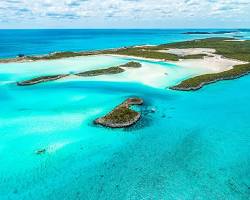 aerial view of the Exuma Cays Bahamas