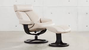 Buy Img Nordic 85 Leather Reclining Chair Ottoman Domayne Au In 2020 Leather Recliner Chair Chair And Ottoman Recliner Chair