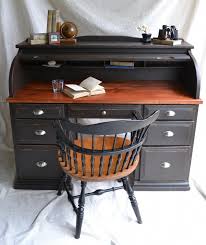 Prima corner desk top in oak with silver grey steel legs. Black Roll Top Desk Ideas On Foter