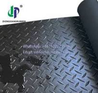 Diamond plate rubber mat roll -black rubber diamond plate 3mm