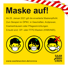 323 farklı ffp3 maske için fiyatlar listeleniyor. Corona Maskenpflicht Landeshauptstadt Saarbrucken