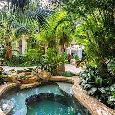 Backyards Of Key West On Instagram Hidden Grotto Amongst The Lush Garden Talk About An Oasis Wit Backyard Pool Designs Small Backyard Landscaping Backyard