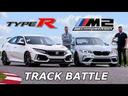 the bmw m2 competition is a fast coupe that could outrun a lot of other cars but can it beat the honda civic type r in a honda civic type