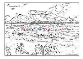 Multiplication table x 10 to resolve. Table Mountain Colouring Page
