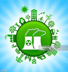 Nuclear Environment Green Button Background On Blue Sky The Main Free Illustrations Blue Sky Background