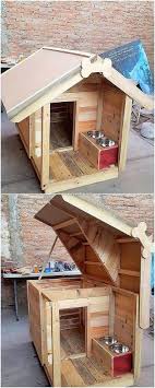 Charming Wood Pallet Ideas You Can Diy This Weekend Charming Diy Ideas Pallet Weekend Wood Pallet Dog House Dog House Diy Dog Houses