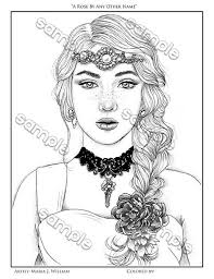 Beautiful Woman Portrait Coloring Page By Maria J William Instant Pdf Download In 2020 With Images Coloring Pages Female Portrait Snake Original
