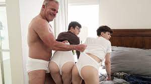 Dale Savage Teaches Zayne Bright and Dakota Lovell to Respect Tighty Whities  on Family Dick 