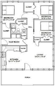 28x36 House 3 Bedroom 1 Bath 1 008 Sq Ft Pdf Floor Plan Model 1k Small House Floor Plans Bedroom Floor Plans Bedroom House Plans