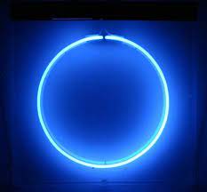 Circle Blue Neon Sign Lamp Light 10 X10 Acrylic Box Beer Bar Glass With Dimmer Blue Neon Lights Neon Signs Neon