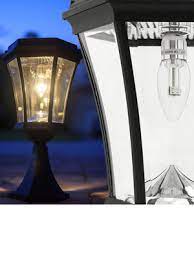Greenlighting low profile led solar post cap lights. Amazon Com Gama Sonic Gs 94pir Fpw Victorian Lamp With Motion Sensor Outdoor Solar Light Fixture Pole Pier Wall Mount Kits Black Outdoor Post Lights Garden Outdoor