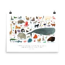 The Animals Art Poster Poster Art Kid Room Decor Oliver Jeffers