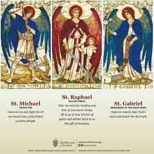 St Michael St Gabriel And St Raphael Pray For Us Feastday Catholic Angels Archangel Gabriel Symbol Archangels Archangel Gabriel