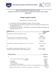 Subiecte bac biologie vegetala si animala 2014. Bac 2014 Biologie Vegetala Si Animala Barem