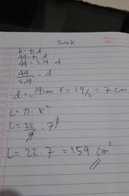 Rumus lingkaran luas dan keliling beserta contoh soal + pembahasan. Keliling Lingkaran Adalah 44 Cm Luas Lingkaran Tersebut Adalah Cara Golden