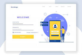 Helpful free mockup tools and inspirational examples, templates and resources are included. Modern Flat Design Login Landing Page Graphic By Hengkil Creative Fabrica
