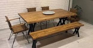 Masa Ceviz Agacindan Uretici Firmadan Ozel Uretim Dogal Ahsap Ve Demir Garantili Mobilya Lutfen Dikk Home Decor Dining Table Outdoor Tables