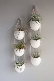 Dress up plain wooden planters with a simple stripe of paint for modern hanging plant pots. Www Etsy Com Shop Farrahsit Plant Display Ideas Hanging Air Plants Planter Pots Indoor